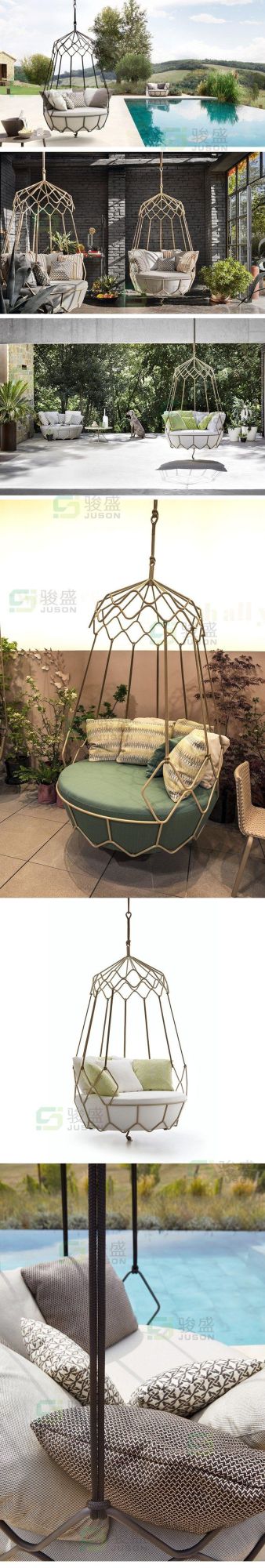 Hotel Furniture Modern Outdoor Hanging Chair Rattan Patio Chair Leisure Chair Garden Swing