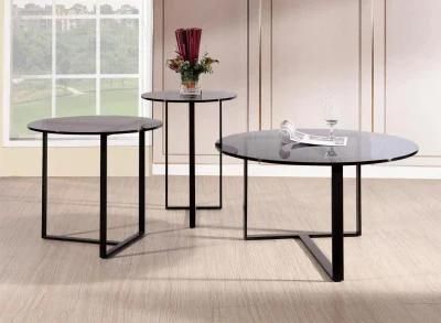 Simple Modern Creative Living Room Iron Art Black and White Tea Table