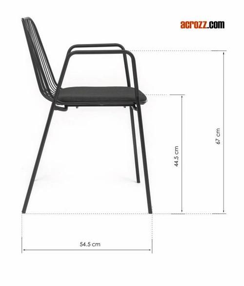 String Steel Wire Armchair Outdoor Furniture Stackable Modern Design