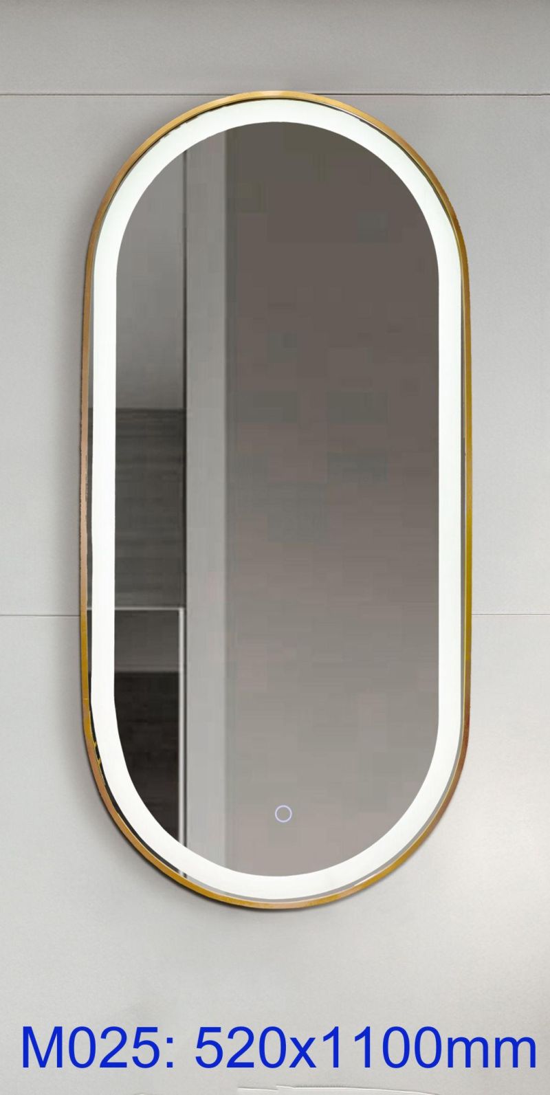 Woma Vertical Installation Bathroom LED Smart Mirror with Stainless Steel Frame (M012)