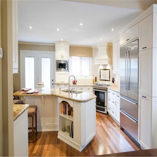 Red Lacquer with Wood Veneer Kitchen Furniture