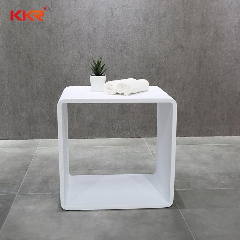 Kkr Solid Surface Stone Customized Small Table for Shower Room