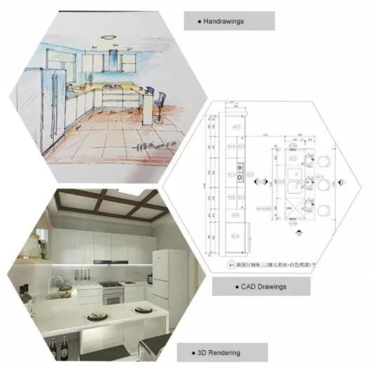 Free 3D Customized High Gloss White Cheap Modular Design PVC Modern Kitchen Cabinets