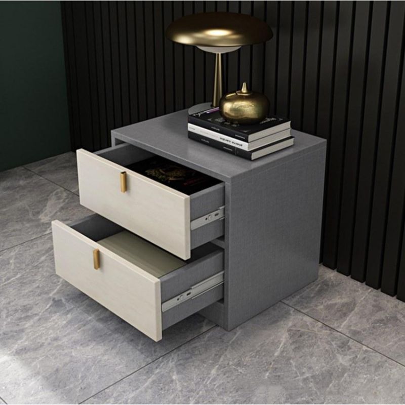 Modern Minimalist Furniture Wooden Bedroom Nightstand 0332