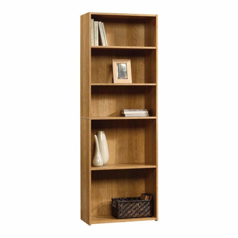 5-Shelf Office Bookcase, Cherry Finish