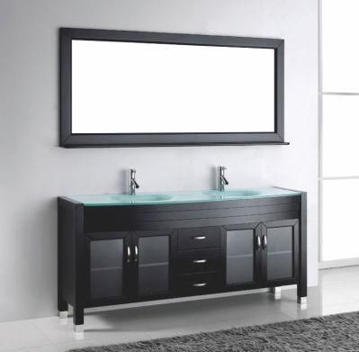 Big Size Floor Mounted Solid Wood Modern Bathroom Vanity