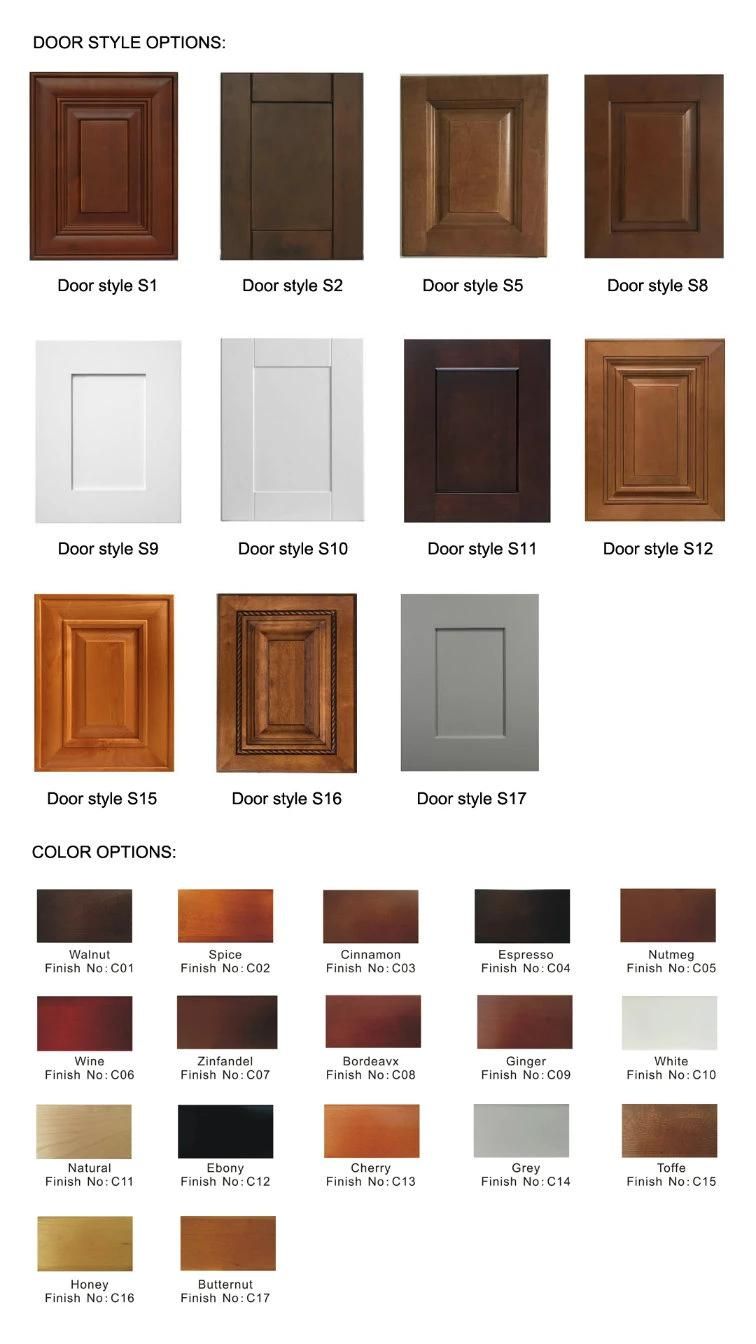 Clear Finish or Matching Door Cabinext Wholesale Kitchen Cabinets with CE