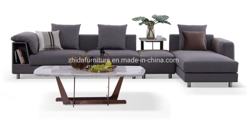 Hotel Modern Furniture Living Room Sofa with Wooden Cabinet