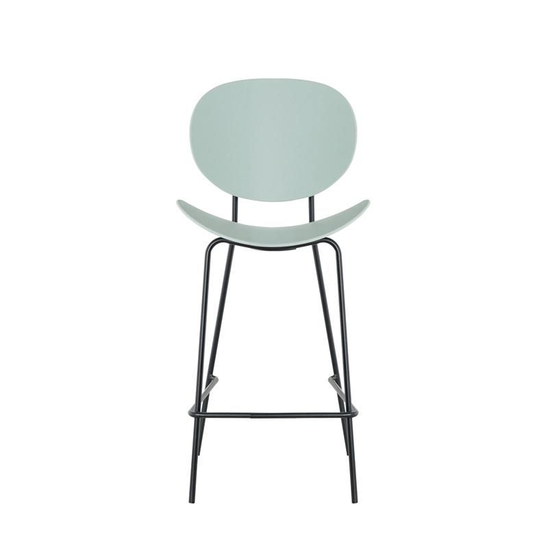 China Furniture Cafe Restaurant Nordic Kitchen Cheap Metal Counter High Modern Stool PP Plastic Bar Chair