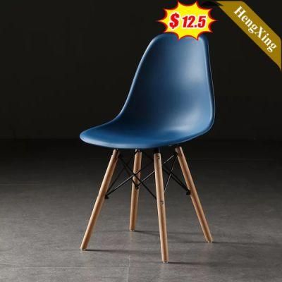 Modern Design Furniture Home Restaurant Stackable Blue Wood Dining Chair