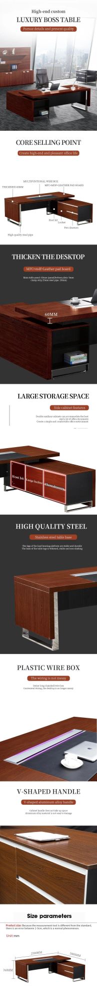 Hot Sell Modern Design Director Executive Table CEO Office Table