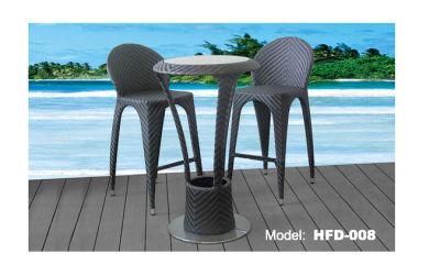 Contemporary Garden Furniture Rattan Wicker Corner Bar Table Stool Set