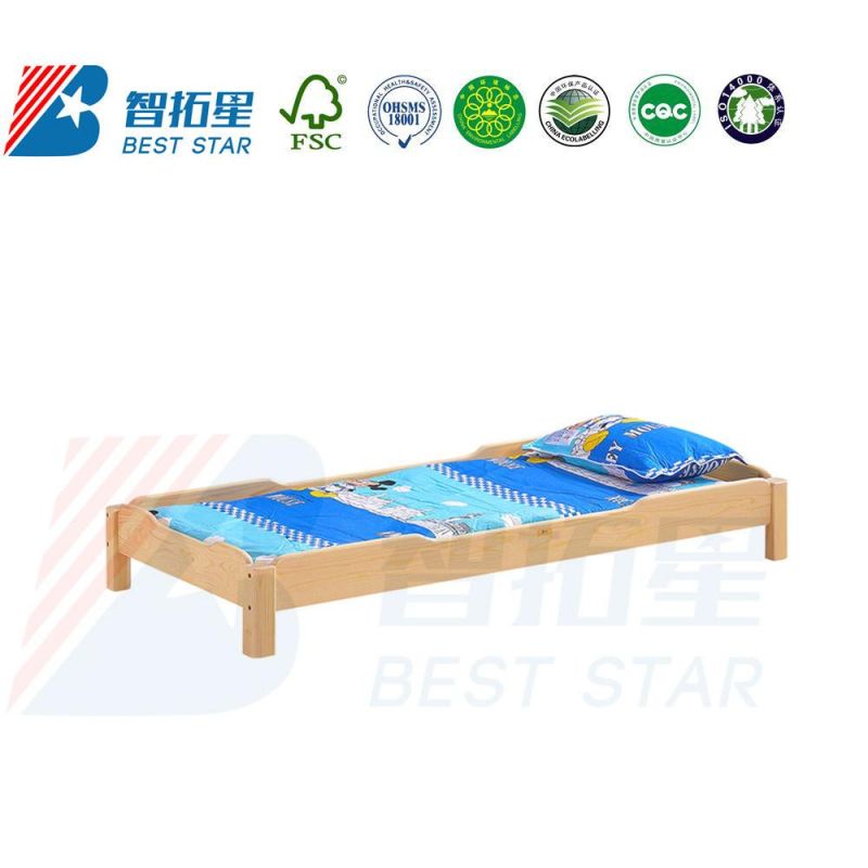 High Quality Beech Wood Kids Bed, School Bunk Bed for Kindergarten and Preschool and Nursery School, Children Bed