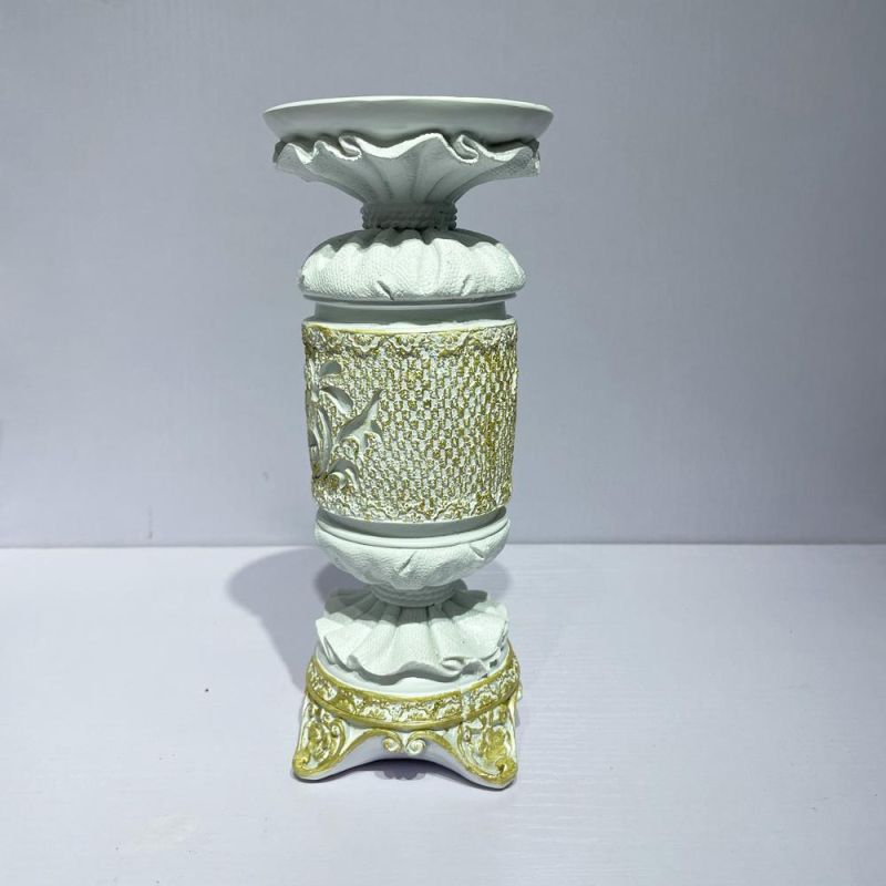 Wedding Gifts Royal Court Antique Resin Decorative Gold Modern Roman Column Candle Holders Luxury