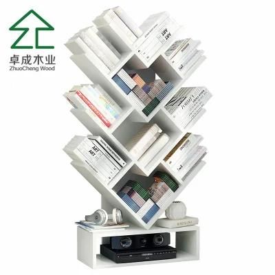 Wholesale Asymmetrical Design Modern Woodtree Shaped Bookshelf