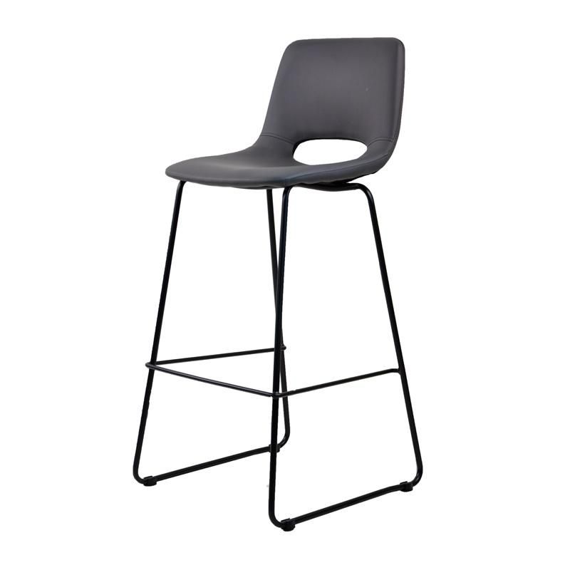 Breakfast Kitchen Adjustable Swivel Height PU Leather Bar Stool with Elegant Footrest Bar Chair