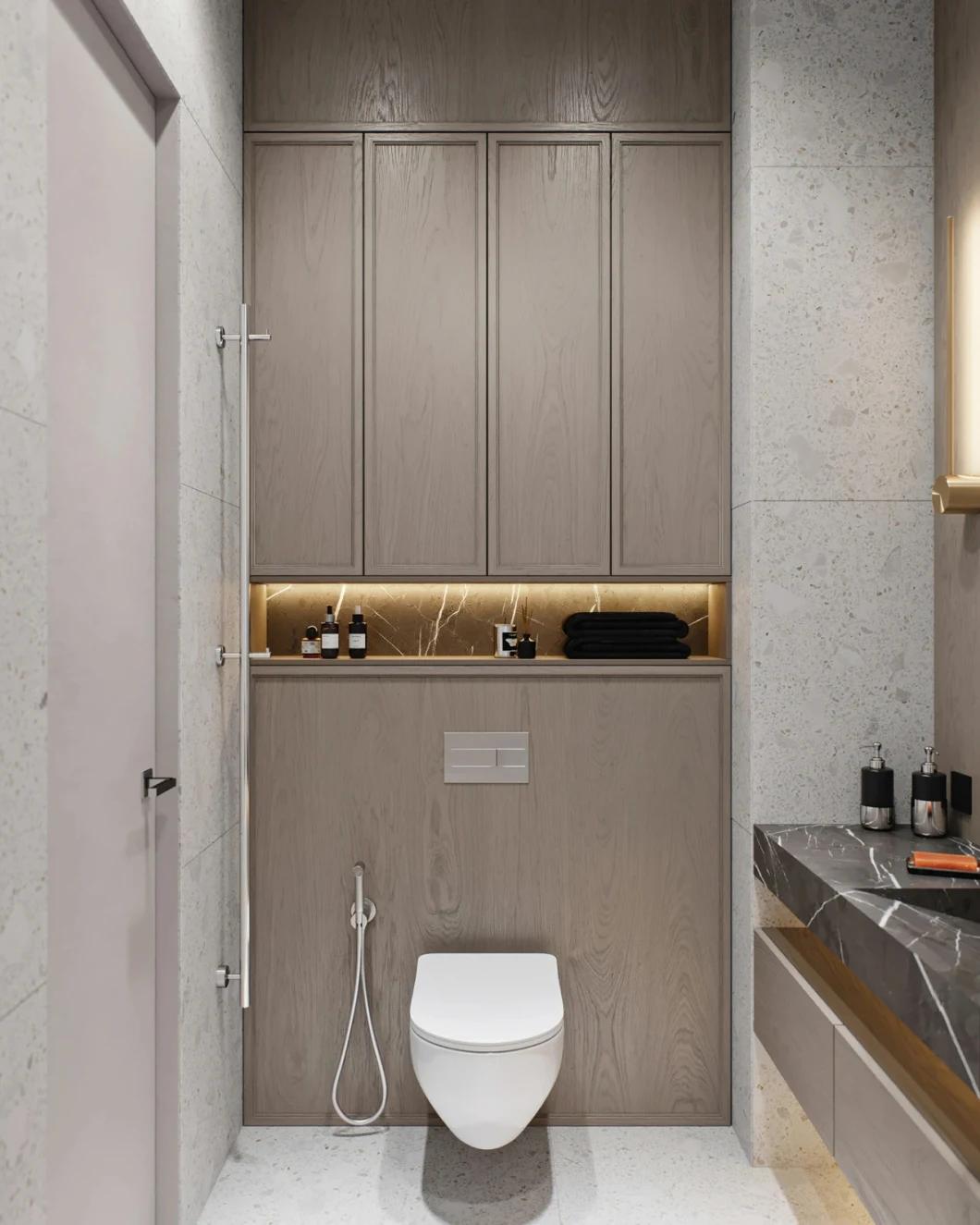 Wholesale New Design Bathroom Cabinet for Toilets Modern Solid Wood Side Cabinet Bathroom Furniture