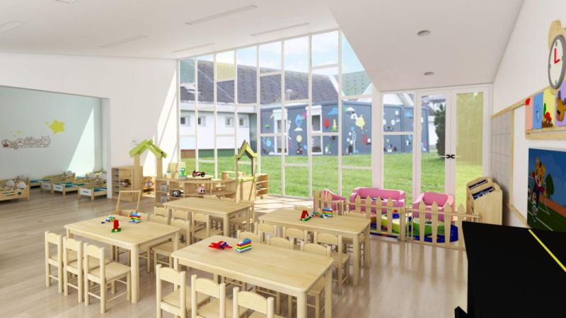 Modern Kindergarten and Preschool School Classroom Student Furniture, Kids Furniture Wooden Children Furniture, Nursery and Daycare Baby Furniture