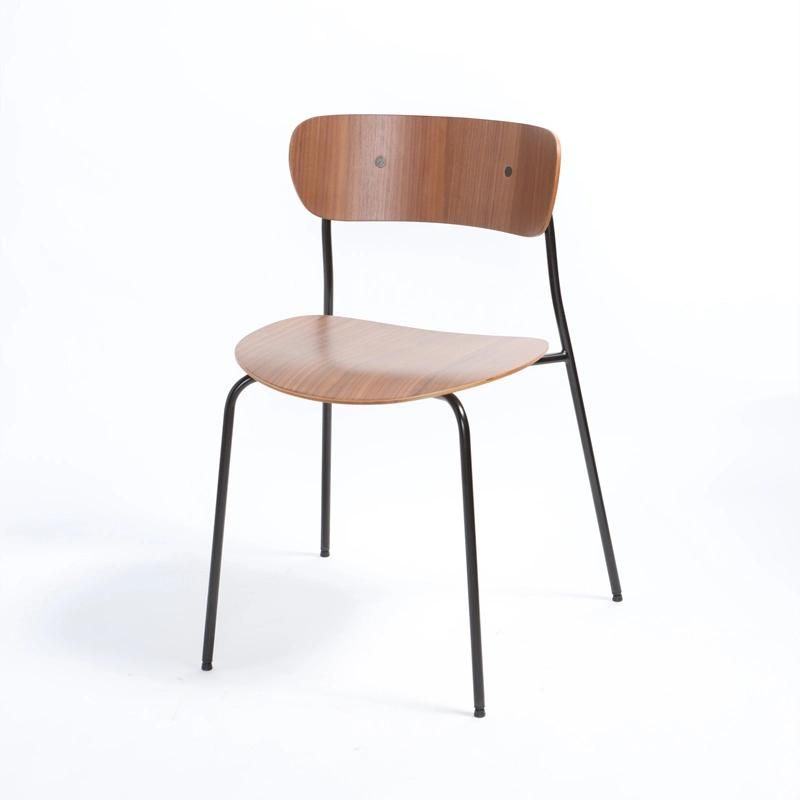 Modern Furniture Light Luxury Coffee Shop Home Wrought Iron Metal Legs Leisure Dining Chair