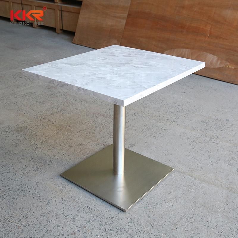 Artifical Stone Marble Dining Solid Surface Square Table