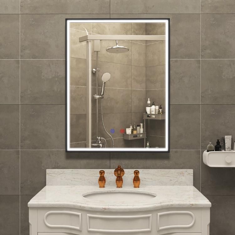 Hotel Bathroom Mirror Modern Style Vanity Mirror LED Lighted IP44 Grade