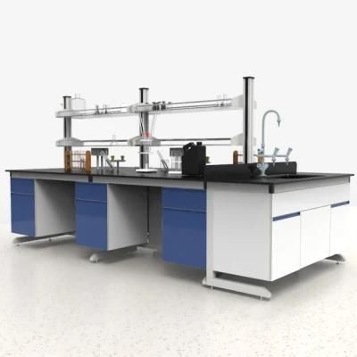 High Quality Modern Wooden Steel Epoxy Resin Work Top Chemistry Biological Science C-Frame Laboratory Work Bench/