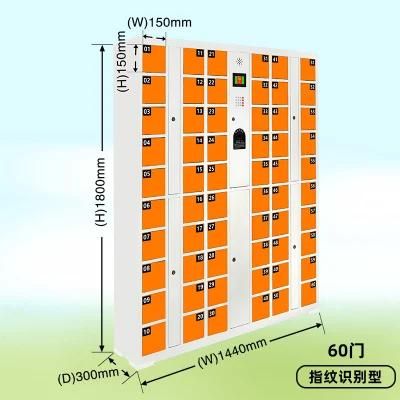 Modern 48 Doors Electronic Metal Cell Phone Charging Station Steel Lockers