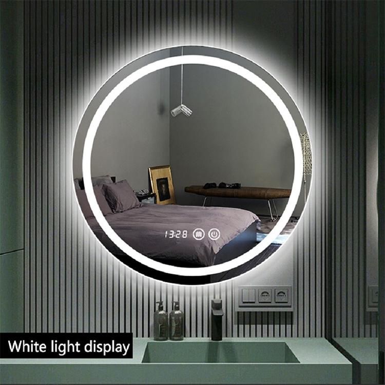 Wholesale Washroom Smart Bathroom Circle Vanity Mirror Touch Screen Backlit Round Mirror