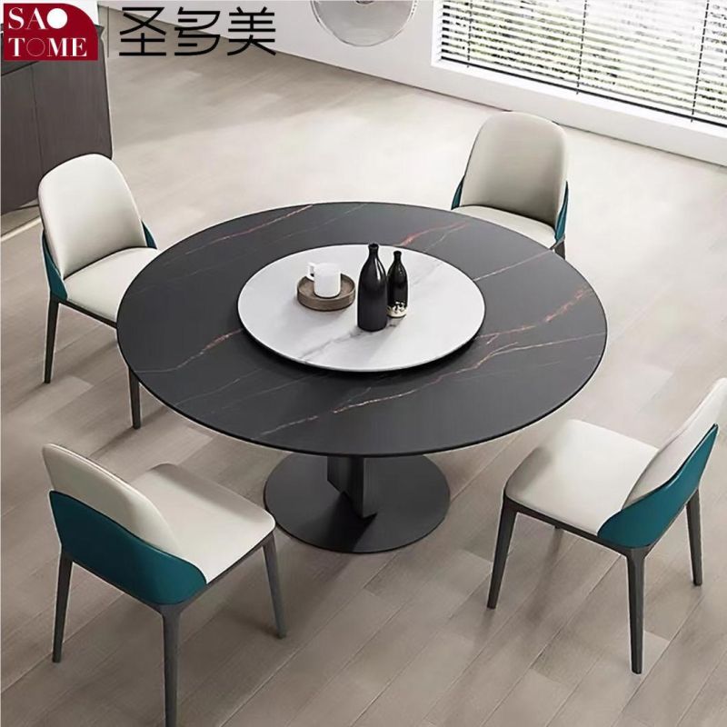 Hotel Custom Made Modern Slate Top Round Dining Table