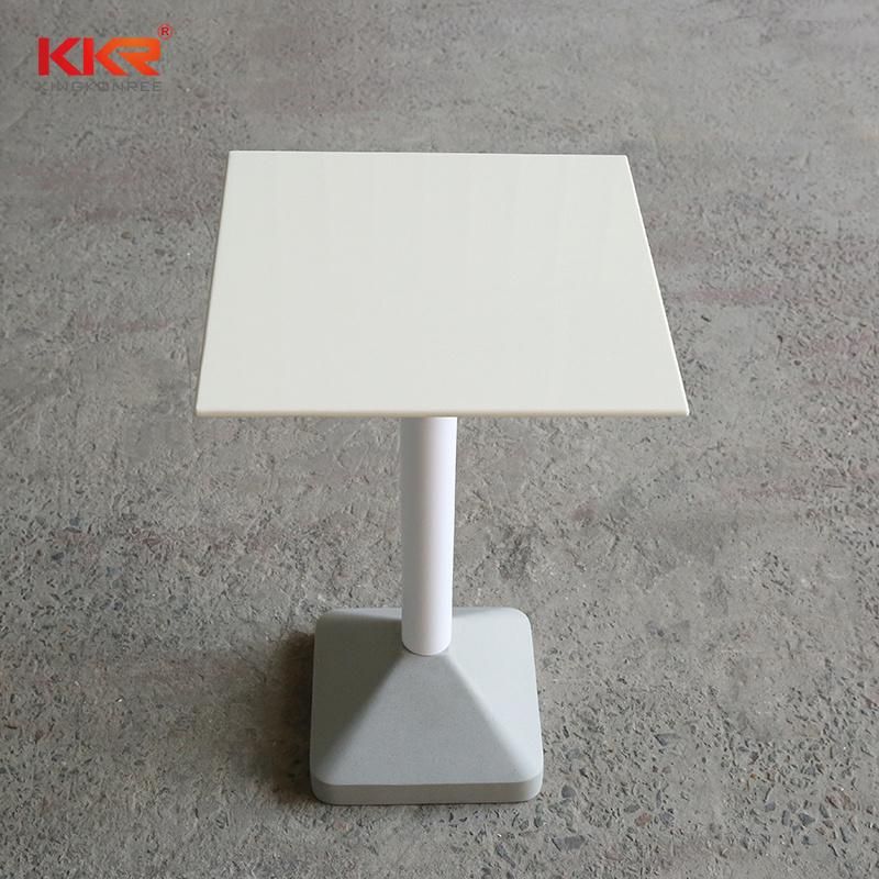 Small White Artificial Stone Solid Surface Table Dining Table