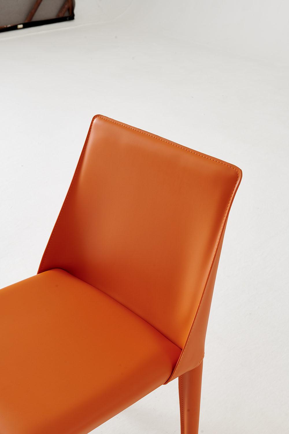 Office Restaurant Furniture Orange Coffee Chair Dining Chair