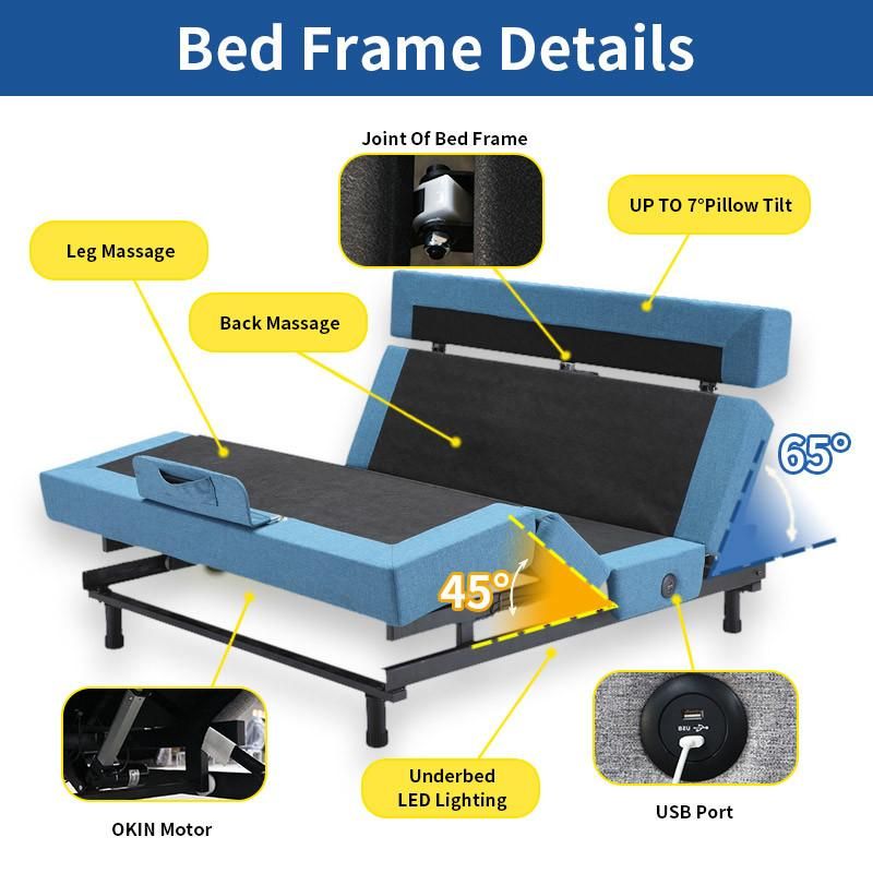 Healthtec Adjustable Bed Frame Luxury Modern Bed