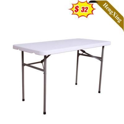 Cheap Price Simple Design White Color Wooden Square Computer School Furniture Folding Study Table