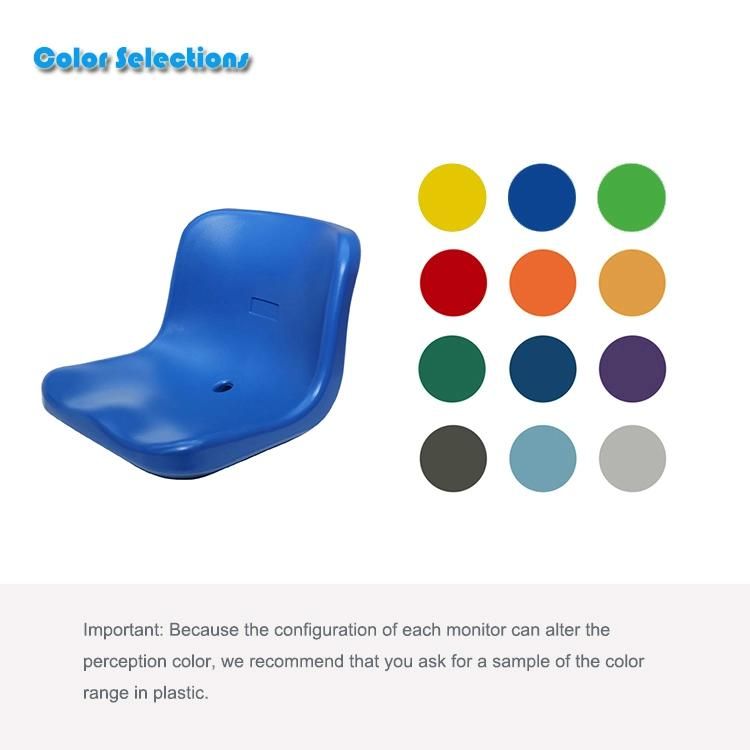 Wall Mounted HDPE Plastic Stadium Chair Seats with Medium Back