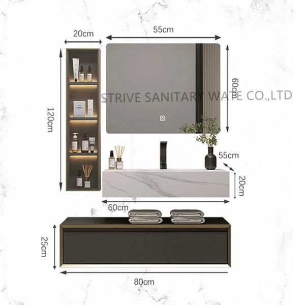 Modern Exquisite Design Bathroom Vanities Lacquer Cabinets with Mirror