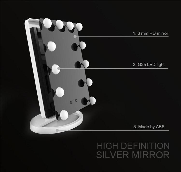 High-End Dimmable Brightness Hollywood Vanity Mirror for Dressing up