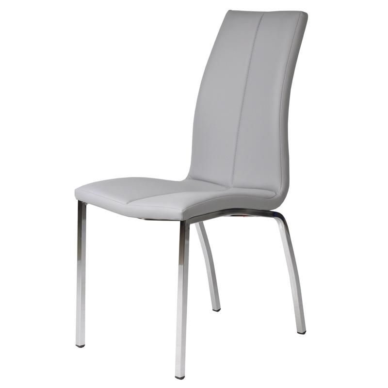 Hot Selling Modern High Quality Room Furniture PU Dining Chairs with Metal Leg