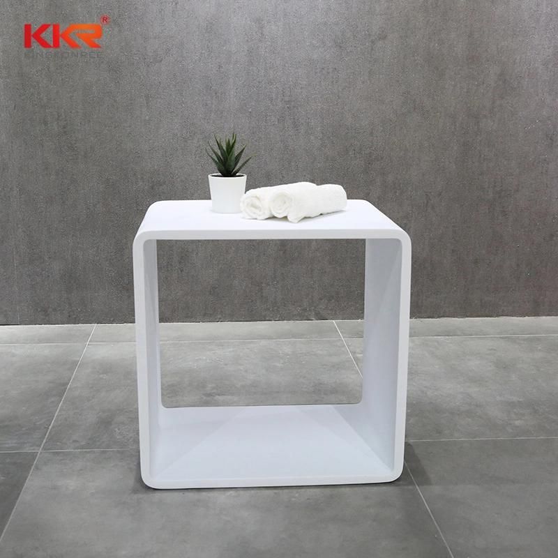 Kkr Customize Solid Surface Bathroom Furniture White Low Table