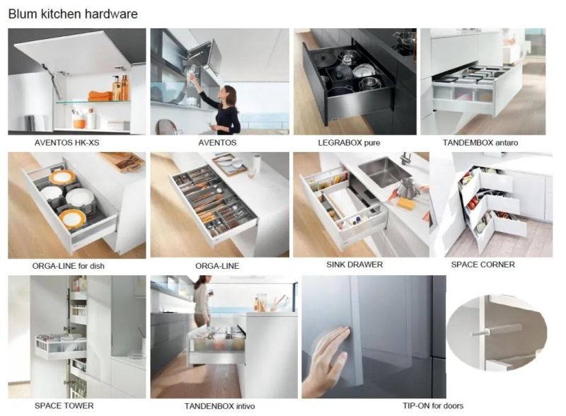 Touch Open Motor-Driven Modern Design Kitchen Furniture