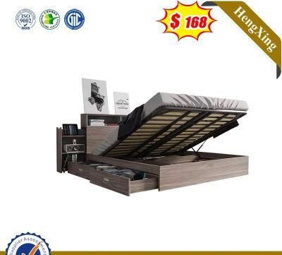 Modern Home Furniture Bedroom Set Simple Murphy Storage Double Leather Bed