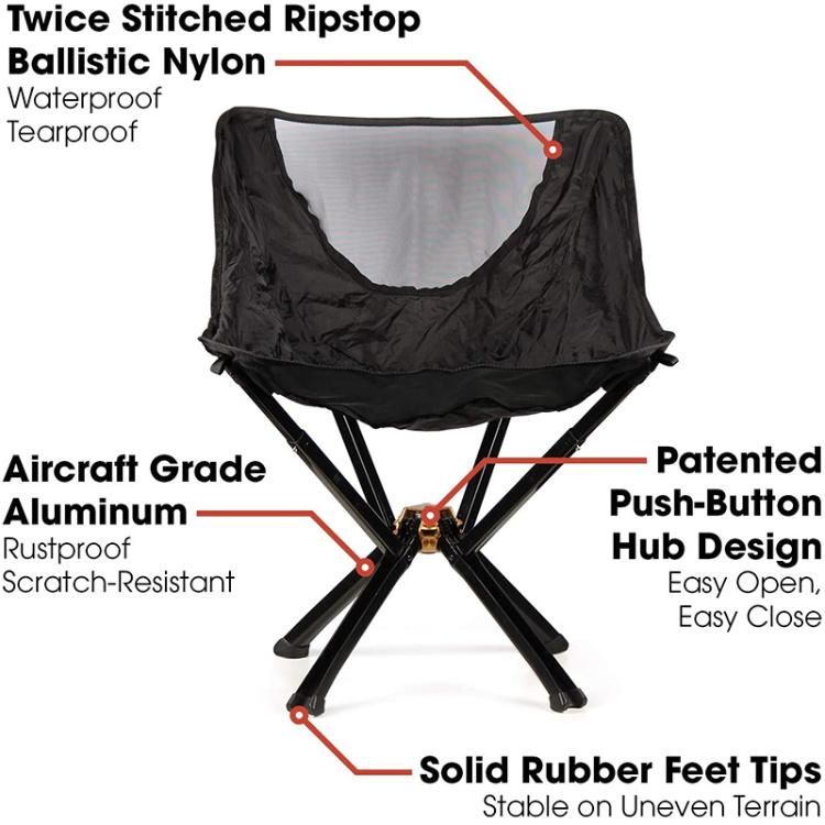 360 Degree Rotation Portable Folding Camping Chair