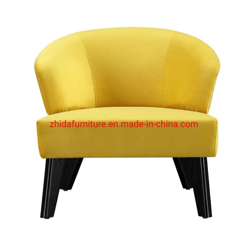 Yellow Fabric Leisure Style Single Home Furniture Fabric Leather Chair