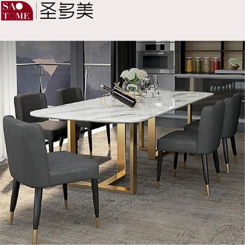 Modern Living Room Dining Room Furniture Titanium T-Shaped Table Dining Table