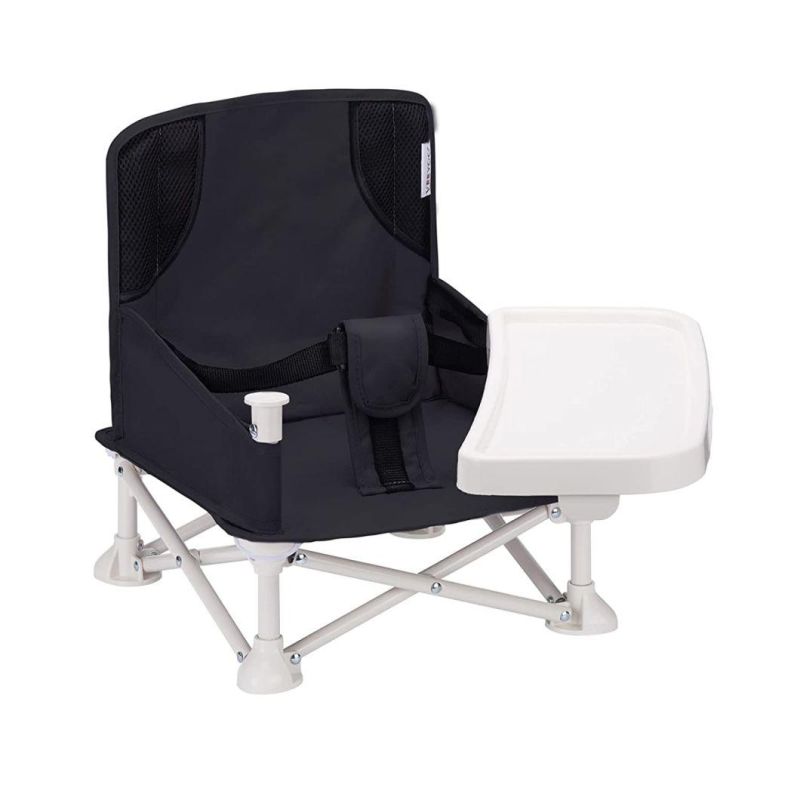 Baby Seat Booster High Chair Space Saver High Chair Toddler Booster Seat Portable High Chair Pop and Open Sit Folding Booster Feeding Chair Safety Belt