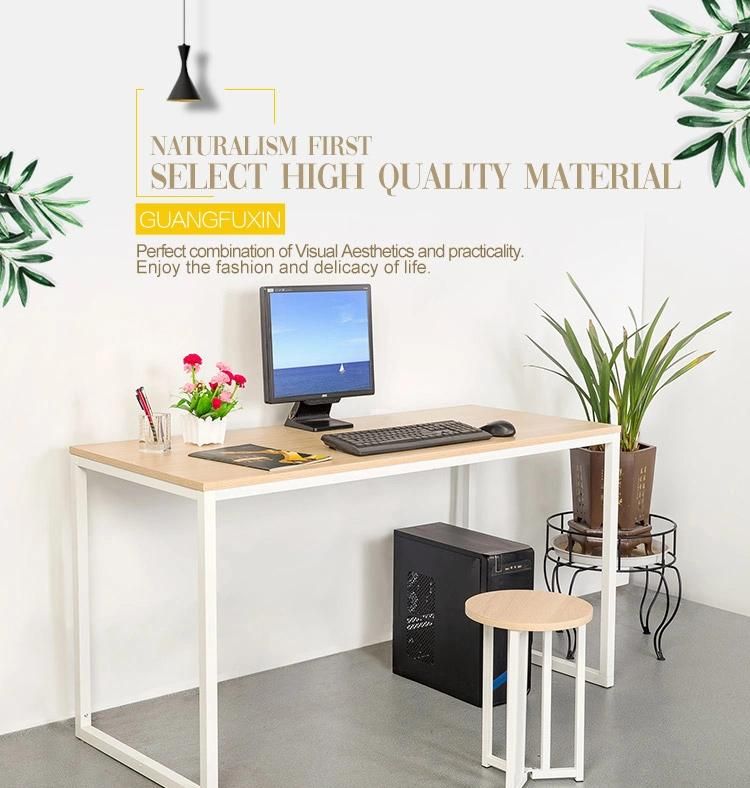 Home Wooden Panel Laptop Computer Office Table Desk Furniture Modern Scrivania Escritorio L Shape Office Desks with Steel Legs