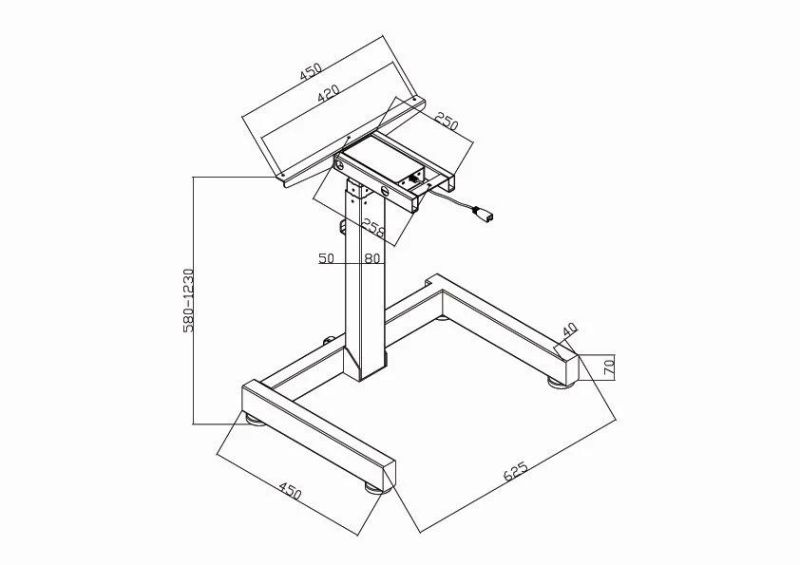 Best Selling Western Style Single Motor Metal Desk Frame