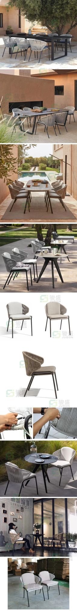 Hot Sale Hotel Furniture Living Room Dining Set Modern Outdoor Rattan Chair Patio Wicker Dining Chair Garden Set Table and Chair