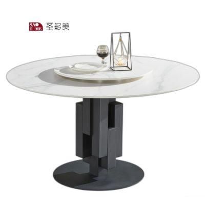 Carton Packed Non-Customized Dia120cm, Dia130cn, Dia150cm, Dia160cm White Dining Table