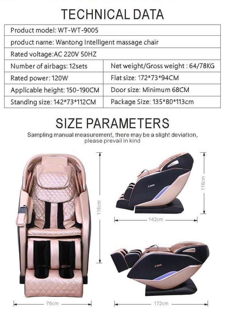 Full Body Leather Modern Beauty Salon Furniture SPA Massage Chair