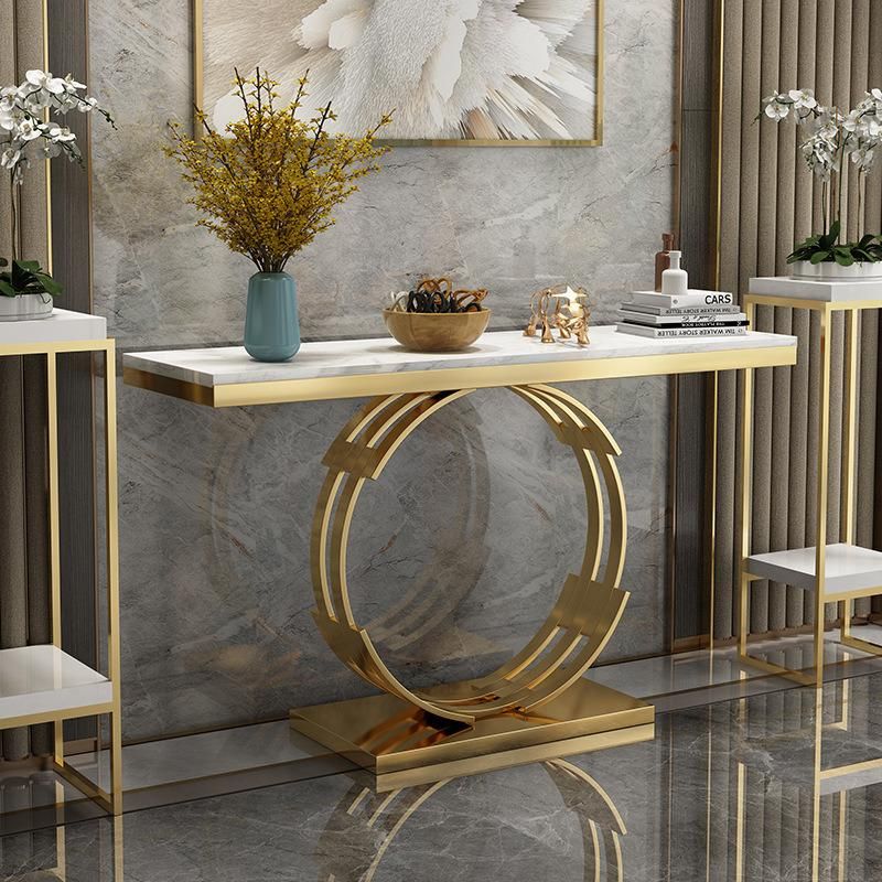 Modern Luxury Marble Top Porch Desk Corner Console Table Furniture